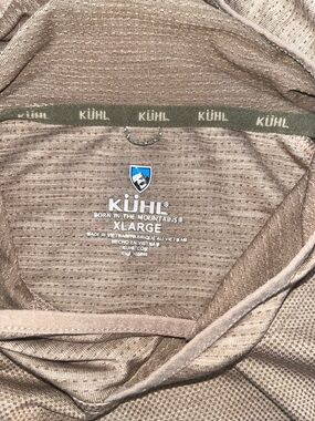 Kuhl Men's Neutral Tan Hooded Long-Sleeve Sunshirt